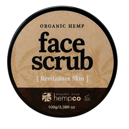 Organic Hemp Face Scrub 100g front view