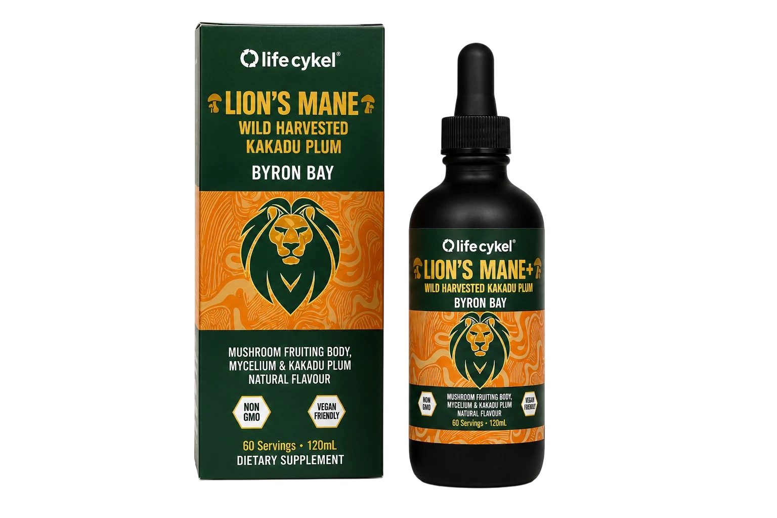 Life Cykel Lion's Mane+ Kakadu Plum 120ml product box