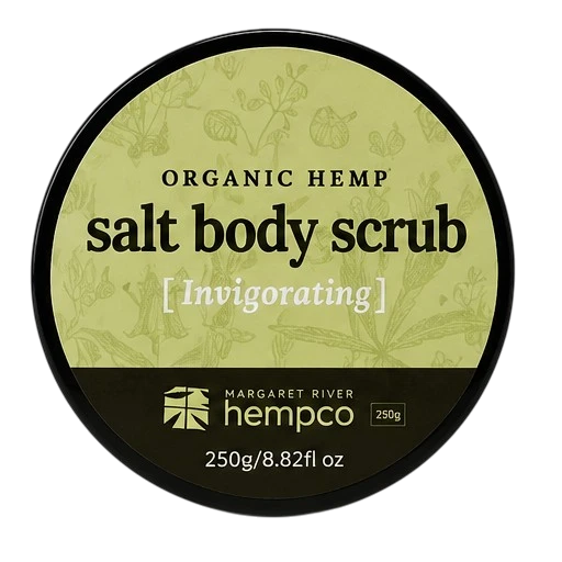 Organic Hemp Salt Body Scrub 250g front view