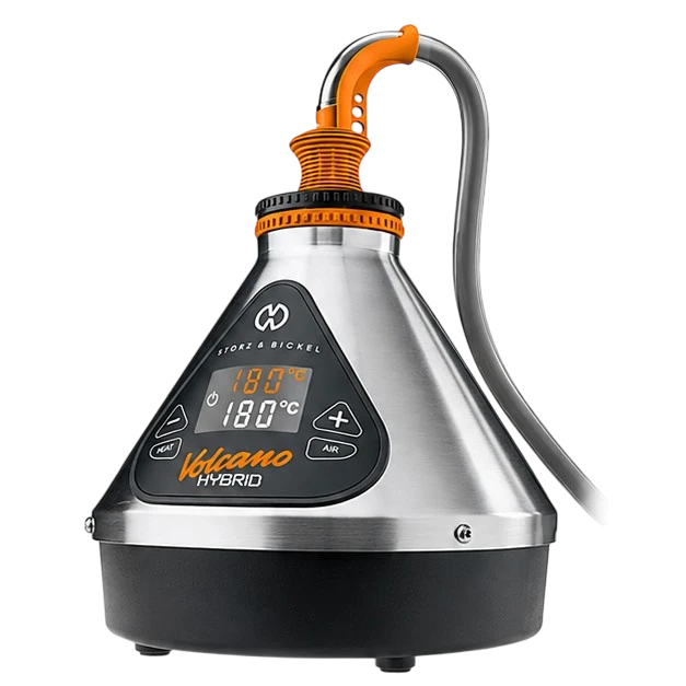 STORZ & BICKEL VOLCANO HYBRID vaporizer front view with tube